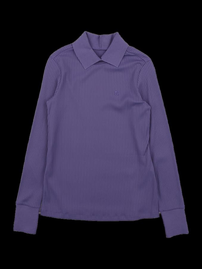 여성 긴팔 카라 티