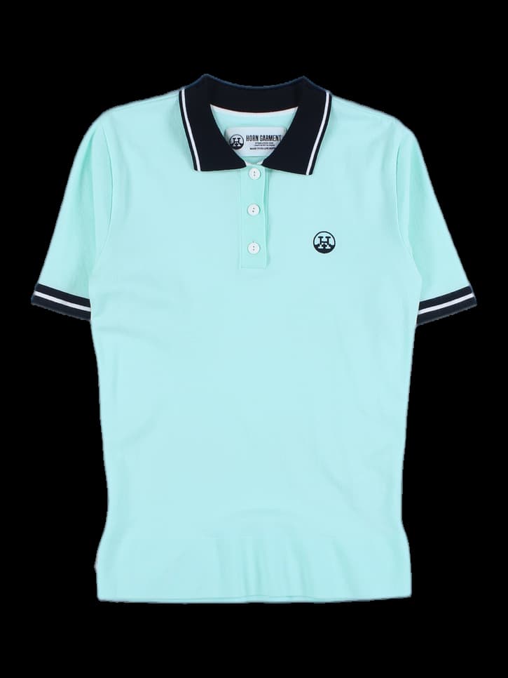 여성 니트 반팔 카라 티