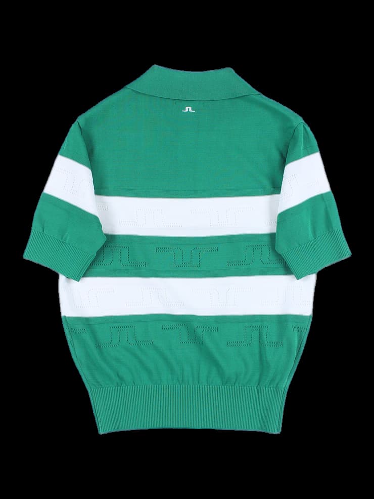 여성 니트 반팔 카라 티