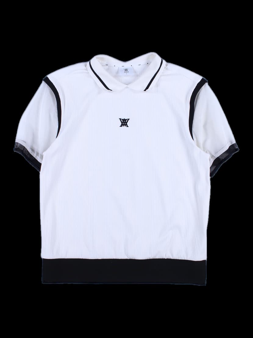 여성 반팔 카라티