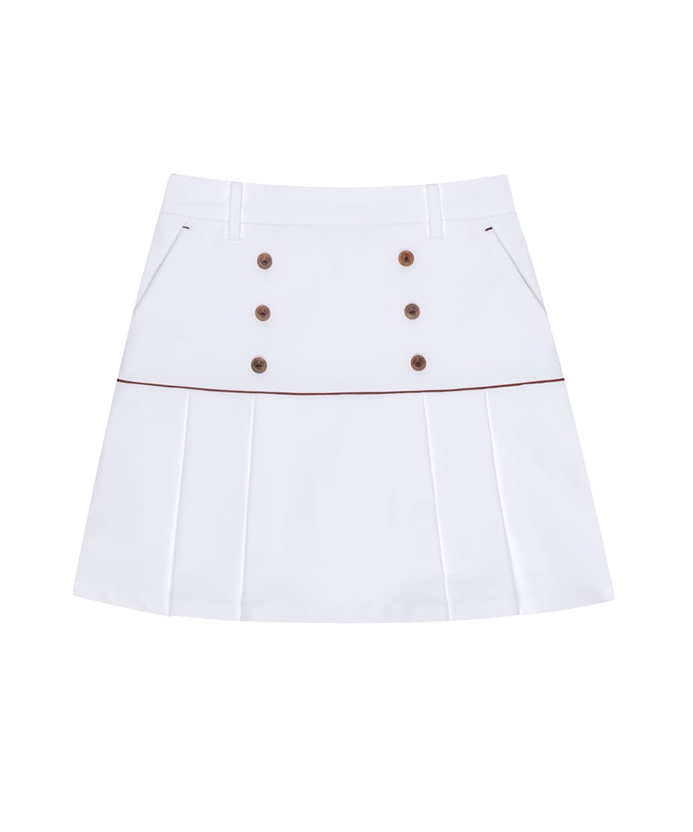 버튼 포인트 플리츠 큐롯(OFF WHITE)