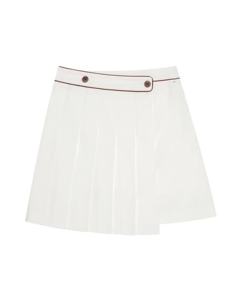 오블리크 플리츠 큐롯(OFF WHITE)