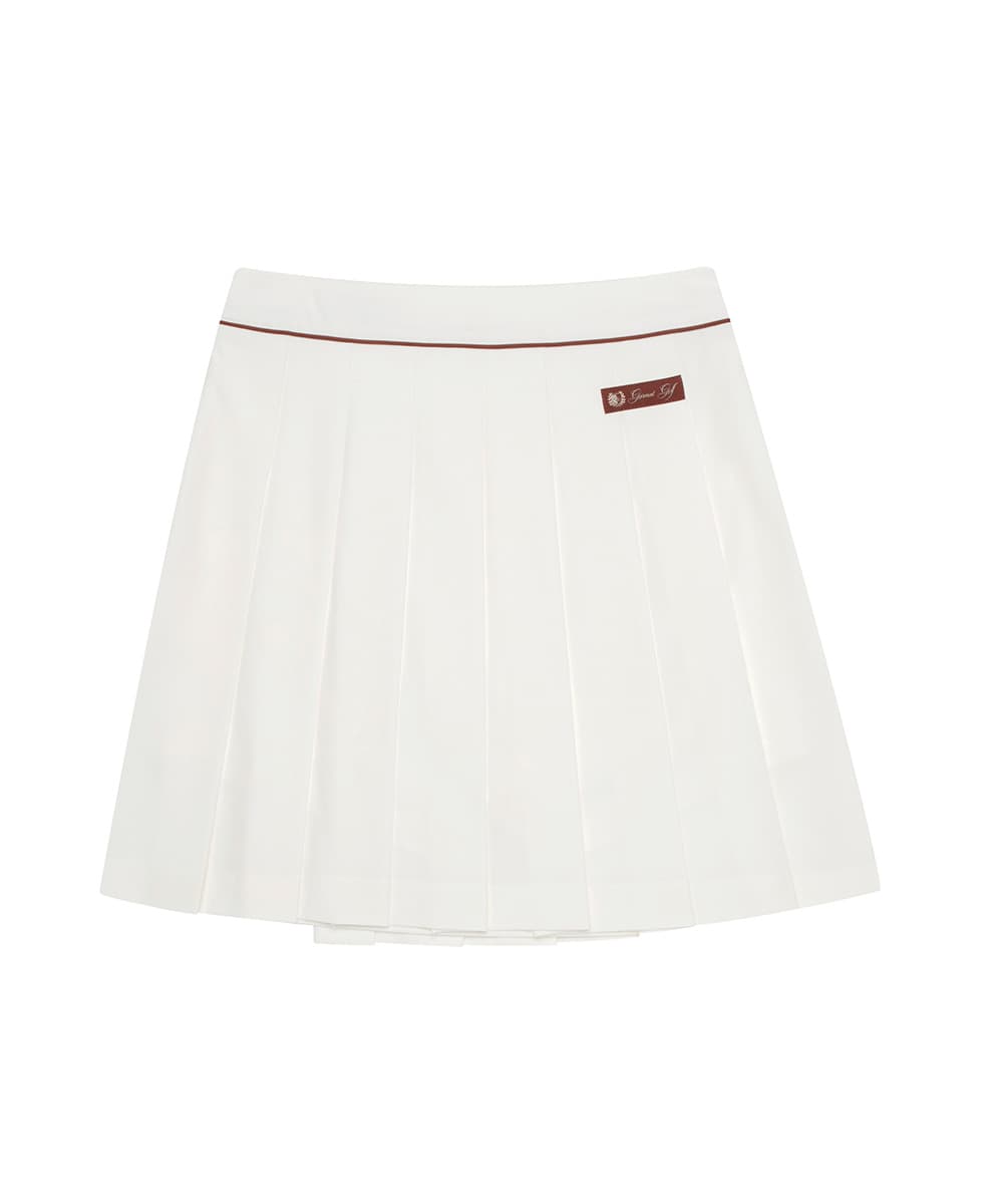 오블리크 플리츠 큐롯(OFF WHITE)