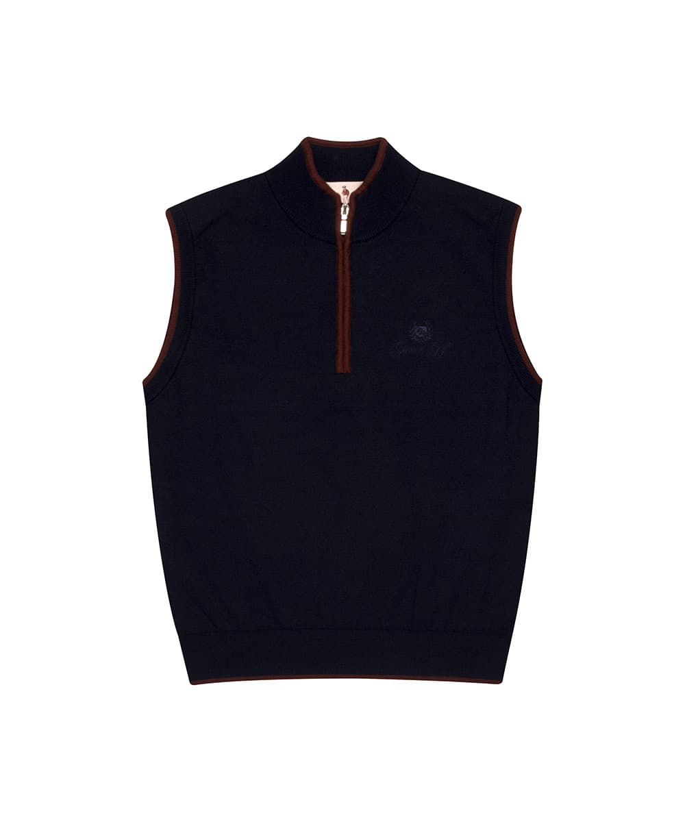 하프 집업 베스트 우먼(NAVY)