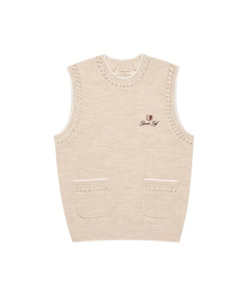 울 라운드 풀오버 베스트(OATMEAL)